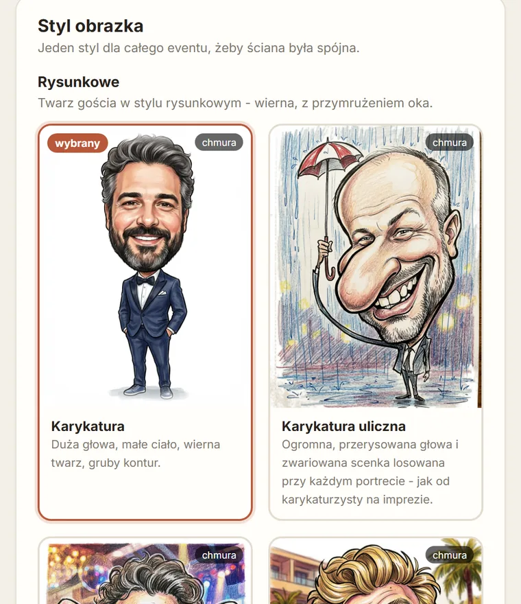 Panel Portino: wybór stylu portretów